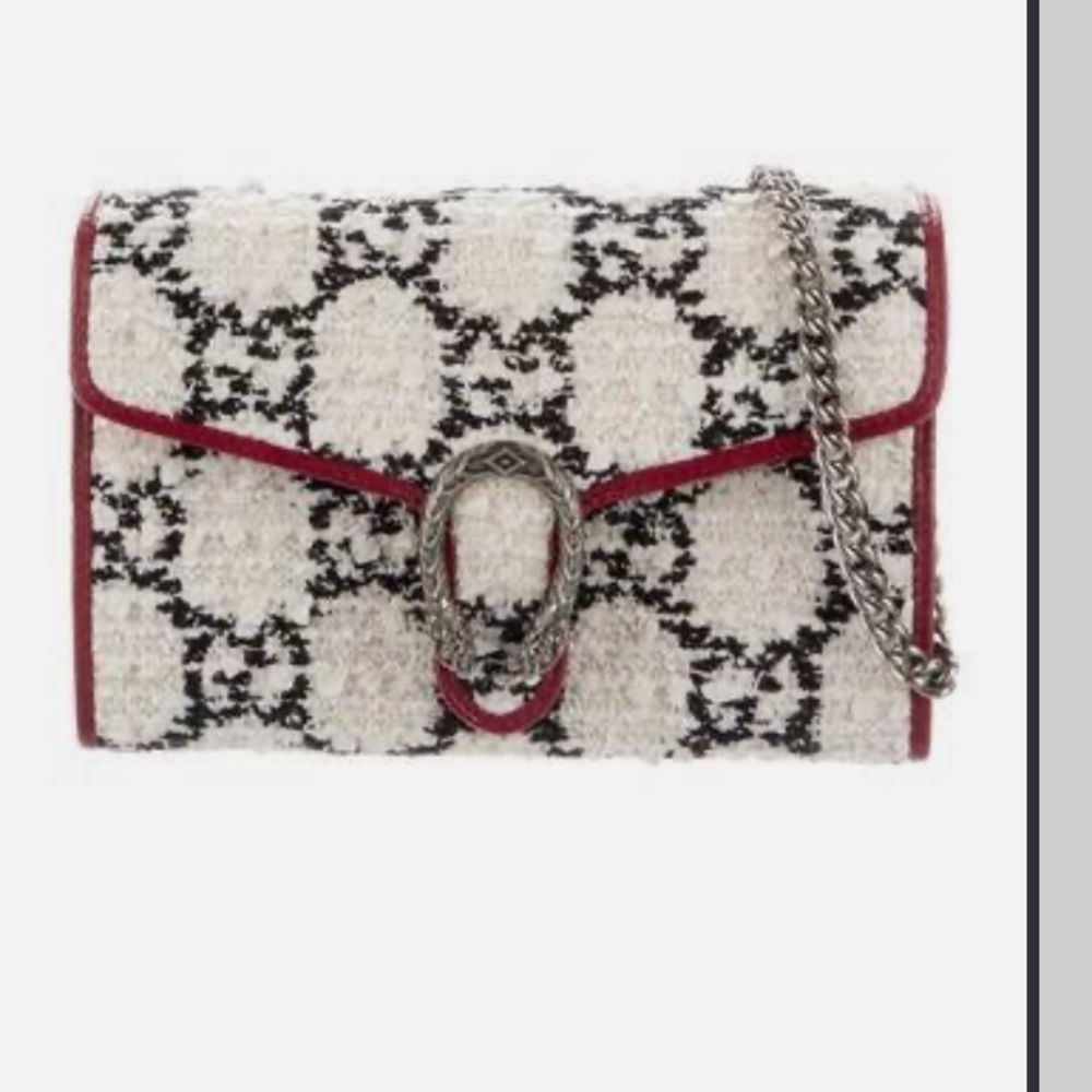 Gucci Dionysus Chain Wallet GG tweed Small